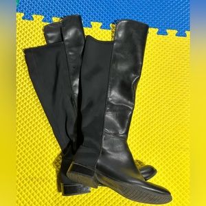 Black knee high boots